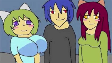 A drawing i made of Raku-chan, Koneko-chan and Hitoshi-san. I wanted to draw them in my art style and i really liked the results! ☆ ☆ ☆ Proof that i made the art: